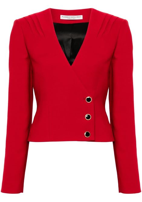 Giacca monopetto in lana in rosso Alessandra Rich - donna ALESSANDRA RICH | FABX3805F43721993